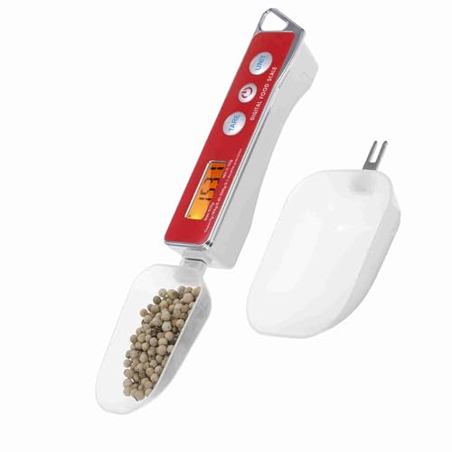 Ejoyous Digital Skedvåg, Digital Mätsked Präcis Elektronisk Mätskedvåg Köksvåg med Tarafunktion, för Bakning Matlagning Hushåll Kök 500g 0.01g 0.1g (Röd)