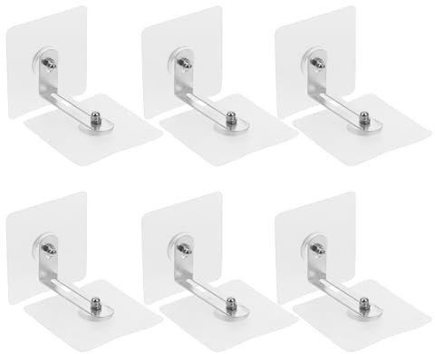 Warmhm 6pcs Proof Dresser Wall Anchors Adhesive No-Drill Anti-tip Furniture Brackets for Cabinets Bookcases and Shelves Safety Home Protection