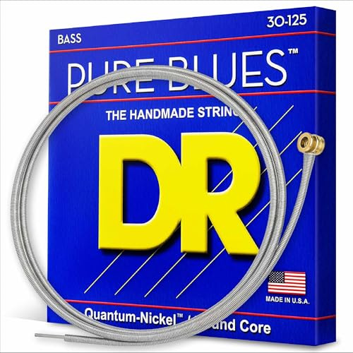 DR Strings PB6-30 Pure Blues Quantum-nickel/Round Core Bass Guitar Strings - .030-.125 Medium 6-string