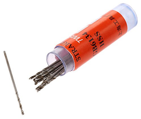 Mtsooning 10 brocas helicoidales de 0,8 mm micro HSS de vástago recto herramienta de perforación eléctrica