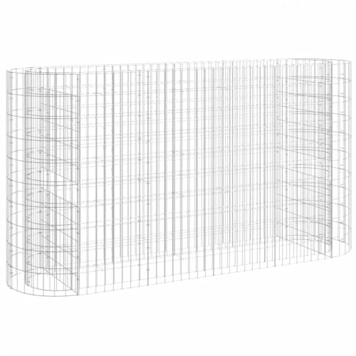 vidaXL Gabionen Hochbeet Steinkorb Pflanzkorb Gabionenkorb Pflanzkasten Pflanzkübel Pflanzbeet Garten Verzinktes Eisen 190x50x100 cm