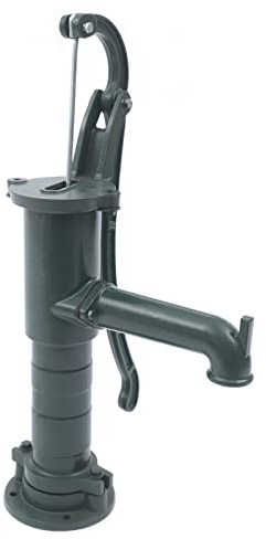 Suction Pump, Hand Water Pump Hand Well Pump Well Press Pitcher Cast Iron Press Suction Manual Water Jet Pump Deep Water Pump Hand Shake Suction Pump Groundwater for Home Garden Farm Work (Style B)