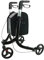 Rollex 3000 PROFI Alu 3-Rad Rollator, flexible Gehhilfe für Senioren schwarz höhenverstellbar Rollstuhl Trolly Dreirad