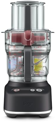 Sage - The Paradice 9 - Küchenmaschine inklusive Zubehörbox - Würfeln, Hobeln, Kneten, Scheiben schneiden, Zerkleinern, Mixen - 650W, 1,2 cm-Einfüllschacht, Standmixer - Schwarzer Trüffel