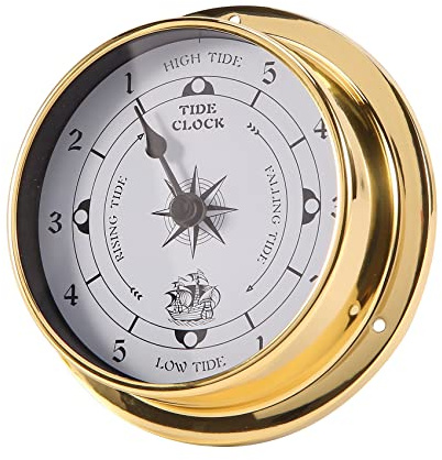 Solimery Reloj de Mareas, Probador de Pared, Carcasa de Cobre para EstacióN MeteorolóGica, Reloj de Mareas Usado en el para Colgar en la Pared, 115 Mm