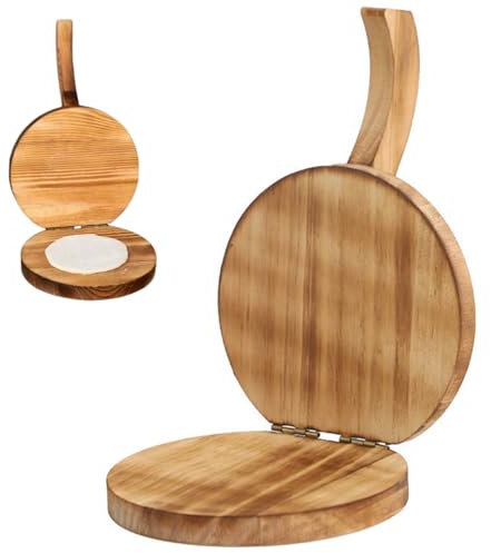 Press de tortilla en bois Round Flour Tortilla Press, 5,5 pouces de pâte à économie de main-d'œuvre avec poignée, presse de tortilla réutilisable pour la cuisine