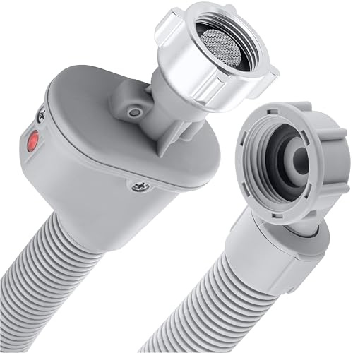 Poppstar Tubo per lavatrice 1,5m (tubo con aquastop per lavatrice, lavastoviglie), attacco 3/4 di pollice