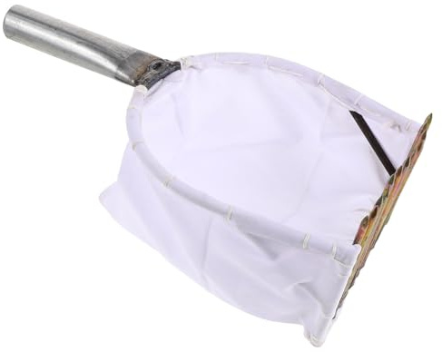 BAZEITFLOW Raccoglitore per Bacche con Manico Ergonomico Rastrello in Metallo con Sacco Porta Mirtilli Attrezzo Leggero per Raccolta Frutti da Cespuglio in Giardino e Campagna