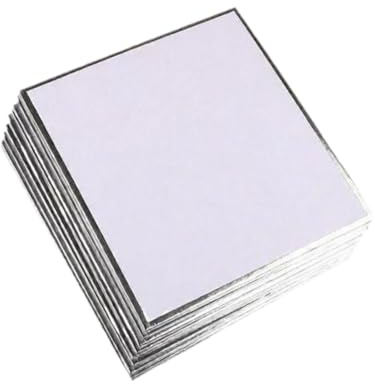 Baoblaze 10 Pièces Shikishi Boards Carte Carrée Artistique Papier Premium Double Face Bordure Luxueuse Adaptée à La Collection D'Autographes Art Cosplay Exposi, Argent, S