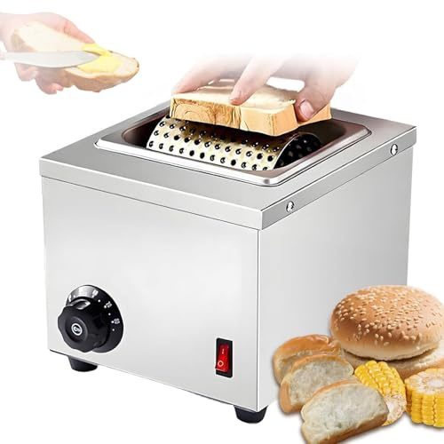 Esparcidor eléctrico de mantequilla, rodillo de queso de acero inoxidable, temperatura ajustable de 0 °C a 110 °C, desmontable para una aplicación sin esfuerzo en maíz, hamburguesas y tostadas