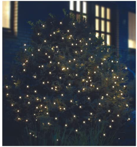 LED-ljusnät 3 x 3 m 200 kallvit-grön F-H-S 02893