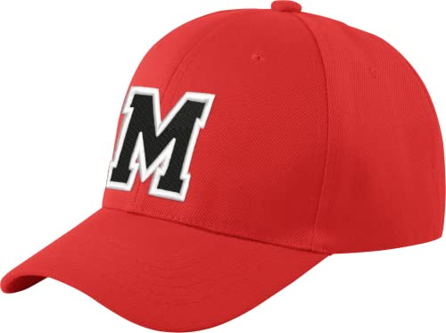 Gorra de béisbol infantil, diseño con letras, unisex, color rojo multicolor M Regular