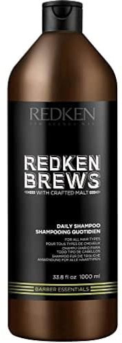 Redken Brews Daily Shampoo For Men - Lightweight Hydrating Cleanser For All Men's Hair Types, Adds Moisture and Shine to Dry Hair, 33.8 Fl Oz
