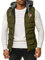 Blackrock Herren Outdoor-Weste - Slim-Fit - Abnehmbare Kapuze und Stehkragen - Moderne Stepp-Weste - Khaki M