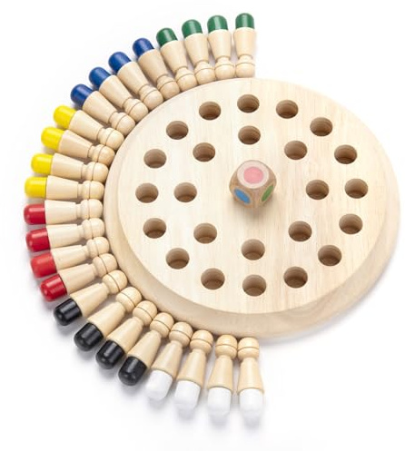 Wooden Memory Chess Matching Game: Family Board Games for Kids and Adults, Montessori Preschool Learning Educational Toy, Birthday Gift for Age 3 4 5 6 7 8+ Boy Girl