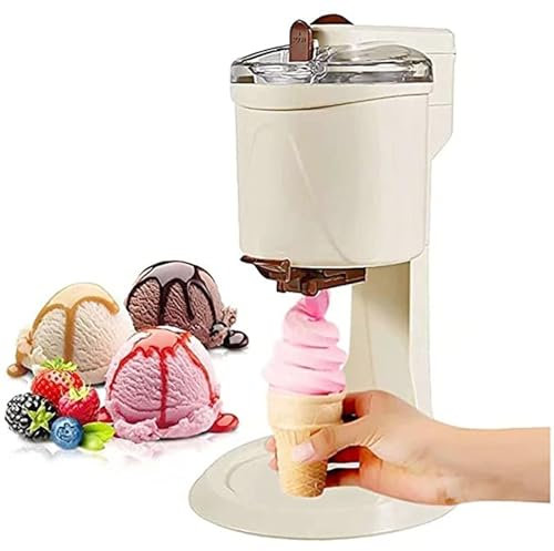 JIANGSS Machine à crème glacée Molle, Machine à crème glacée Domestique,Machine à crème glacée en cône,opération Simple en Une Seule Pression, pour la Cuisine de Bricolage à Domicile