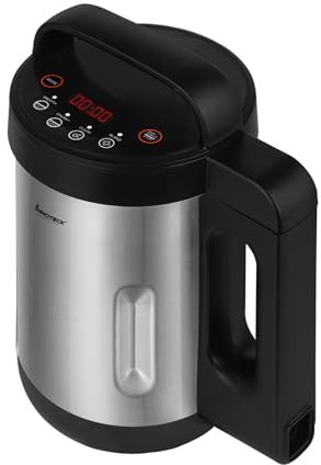 Innoteck Kitchen Pro 1.6L Soup Maker with Stainless Steel Jug - Ideal for Smooth, chunky Soup or Healthy Smoothie - 4 Pre-Set Functions Setting - Digital Timer Display - Auto Memory Function - 1000W