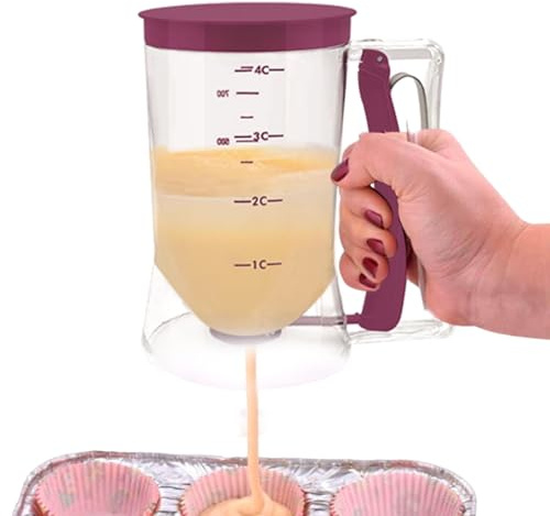Dispenser per pastella per pancake, strumento separatore per pastella da cucina, Dispenser di pastella di precisione, Dispenser di pastella per etichette di misurazione, Dispenser per pastella per