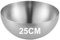 Bhina 1 Pezzi Grande Argento Ciotole Coreane Ciotole in Acciaio Inox Ciotole Coreane Metallo Zuppa di Ciotola Ciotole per Cereali Ciotole per Cereali per Cottura Cucina Servire (25cm)