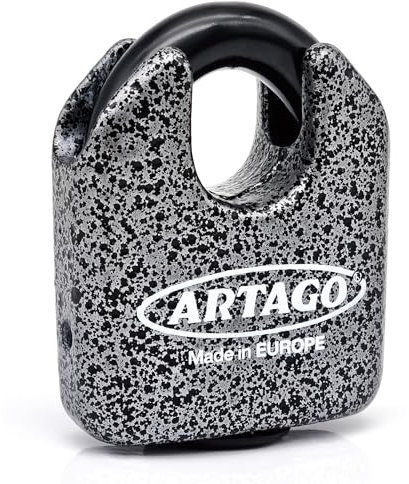 Artago 68T/B Candado Máxima Seguridad ø14mm, BUNKER SELECTION, Homologado Sold Secure Gold, Monoblok, Cerradura con Llave de Alta Seguridad, Combinable con Puerta Exterior, Cadena Grande, Contenedor