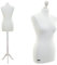 LUCCESI Schneiderpuppe | zum Probierpreis! | Größen S - XL (Female ♀) | Size M (36-38) | Wechselbezug Creme-Weiss | Standfuss Weiss | Damen - Schaufensterpuppe