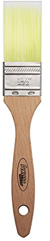 Axus Decor Wood Finishing & Varnish Brush (Lime Series) - 1.5/38mm - For Applying All Stains & Lacquers Without Dripping, Eco-friendly Natural-Feel Handles, Anti-Rust Stainless Steel, Ultra-Smooth
