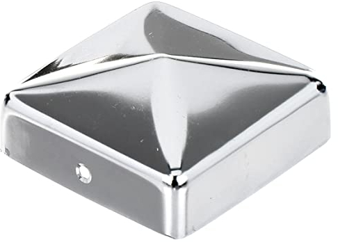 Alberts 327064 Pfostenkappe für Holzpfosten | flache Form | Edelstahl | 70 x 70 mm