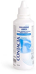 Contacta, Solution, Soluzione Unica per Lenti a Contatto, Favorisce Idratazione delle Lenti a Contatto, Deterge, Rinfresca e Idrata, 100 ml