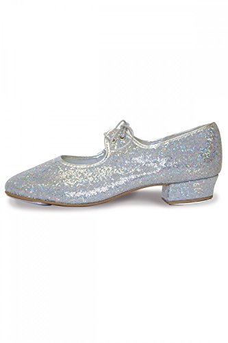 Roch Valley Hologramm Steppschuhe für Mädchen und Damen 27 Silber Hologramm