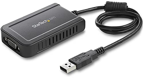 StarTech.com USB auf VGA Adapter - 1920x1200 - Externe Video & Grafikkarte - Monitor Display Adapter - Unterstützt Windows (USB2VGAE3)