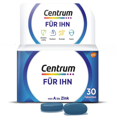 Multivitamin - Centrum Für Ihn, 30 St. - Hochwertiges Nahrungsergänzungsmittel speziell für Männer - Vitamine und Mikronährstoffe zur täglichen Komplettversorgung