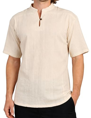 PANASIAM Shirt Ben, Beige, L, Shortsleeve