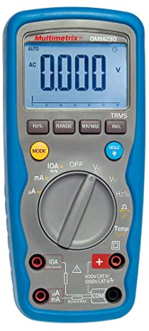 Multimetrix DMM 230 Handheld Multimeter Digital Waterproof (IP67) CAT III 1000 V, CAT IV 600 V Display