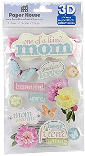 Paper House Productions Die-Cut Dimensional & Glitter Accent Scrapbook Sticker Sheet - Only One Mom