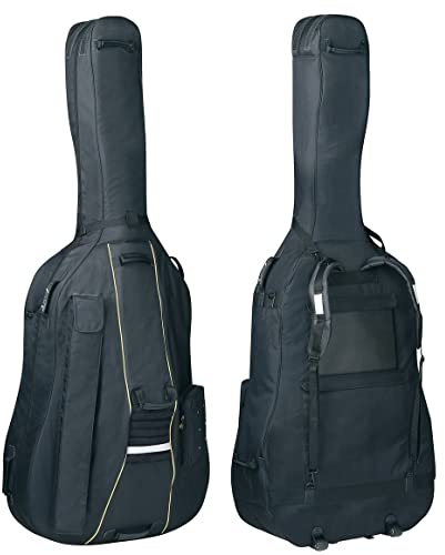 PURE GEWA Contrabajo Gig-Bag Classic 25 mm Acolchado con 2 Ruedas 4/4