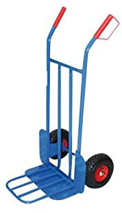 Theca - Carretilla almacen pala recta rueda neumatica acero rojo