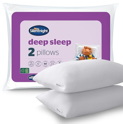 Silentnight Deep Sleep Pillow, White, Pack of 2