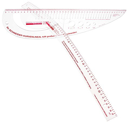 Schneiderkurve und Designerlineal aus Acryl Kurvenlineal
