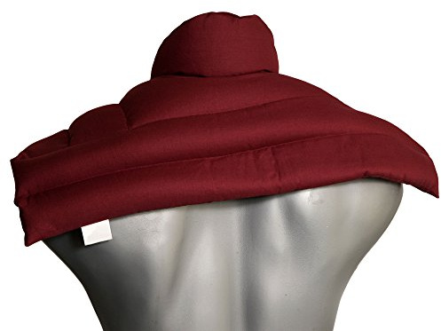Cojín nuca, espalda superior y hombros con cuello - burdeos - Saco térmico de semillas - Almohada cervical - Huesos de cerezas -