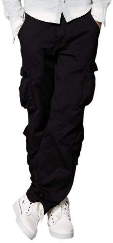 Match Men's Wild Cargo Pants(Black,34)