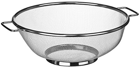 Premier Housewares 806512 Sieve with Handles, Stainless Steel Silver H10 x W30 x D25cm