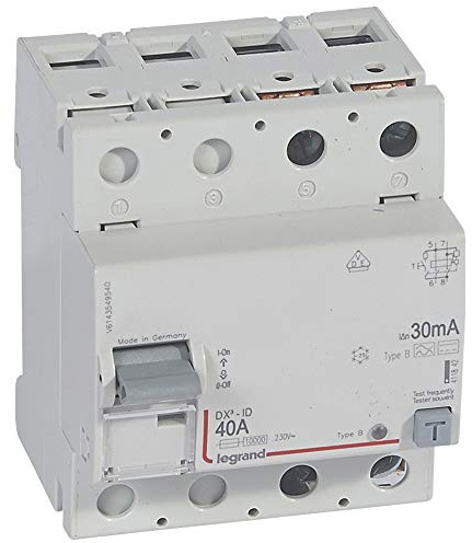 Interrupteur différentiel 2P 230V~ 40A type B 30mA - 4 modules