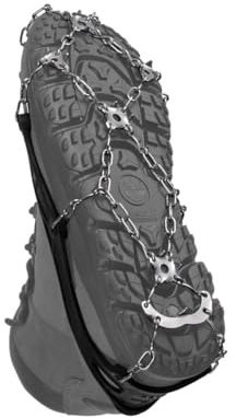 Hillsound FreeSteps6 Crampon, Ice Cleat All-Purpose Traction System for Packed Snow & Ice Conditions, Black, Small