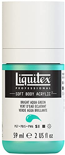 Liquitex 1959660 Professional Acrylic Paint Soft Body - Artist Paint in Creamy Opaque Consistency, High Pigmentation, Lightfast and Ageing Resistant, 59 ml Bottle - Aqua Green Luminous