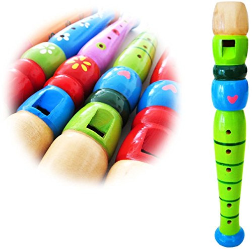 Keepdrum kfl1 133-p80-gr flauto in legno per bambini verde