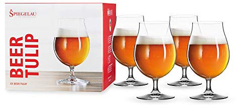 True 4991974 Spiegelau Tulip Classics - Cerveza (4 unidades), transparente