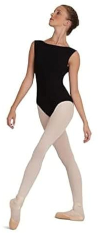 Capezio Maillot camisola con cuello barco, leotardo de baile y gimnasia, leotardo de baile con elegante escote para mejorar la silueta, leotardo de baile para mujer, para ballet, jazz y otros estilos,