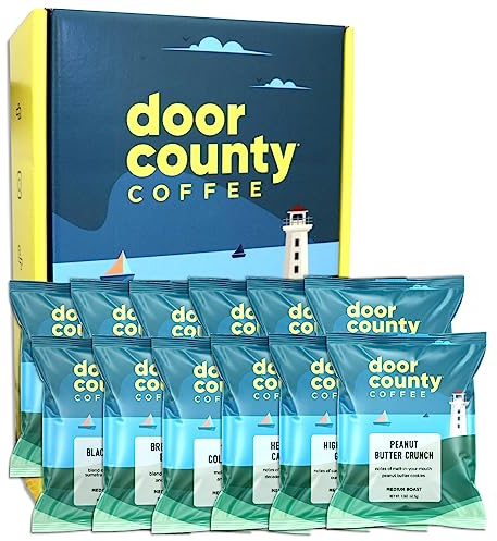 Gourmet Coffee Variety Gift - Door County Coffee - 12-Pack Coffee Gift Set -1.5oz Bags