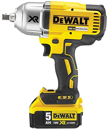 Dewalt 18 Volt Akku-1/2“ Schlagschrauber DCF899HP2 (950 Nm Drehmoment für extrem schwere Schraubarbeiten, Vollmetall-Getriebe und -Schlagwerk, 2x 18 Volt / 5,0 Ah Li-Ion Akkus, Ladegerät, T-Stak Box)