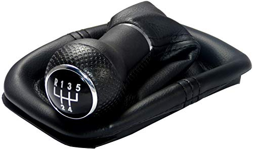 L & P Car Design L&P A252 Schaltsack Schaltmanschette Schwarz Schaltknauf 5 Gang 23mm kompatibel mit VW Golf 4 IV Rahmen Knauf Plug Play Ersatzteil für 1J0711113